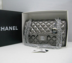 Chanel lambskin leather Antique Flap bag with Silver chain A1122AS