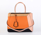 Fendi '2Jours Block' leather mixed colors handbags F2552M