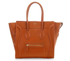 Celine Luggage Medium 1163984LBN in Original Leather Orange 3308