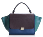 2012 Latest  Celine Trapeze Bags Original Leather 3342 Blue Brown Green 3342