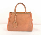 Fendi 2Jours Cannage&Ferrari Leather Tote Bag F2552S Light Brown F2552S