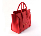 Celine Luggage Medium Handbags Wine Red 98169