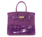 Hermes Birkin 35CM Crocodile leather in Light Purple with Gold hardware H35
