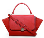 Celine Trapeze Bags Original Leather Maple Red C3342