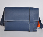 Hermes Alfred men Bag clemence leather in Dark Blue 92113