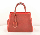 Fendi 2Jours Cannage&Ferrari Leather Tote Bag F2552S Wine 